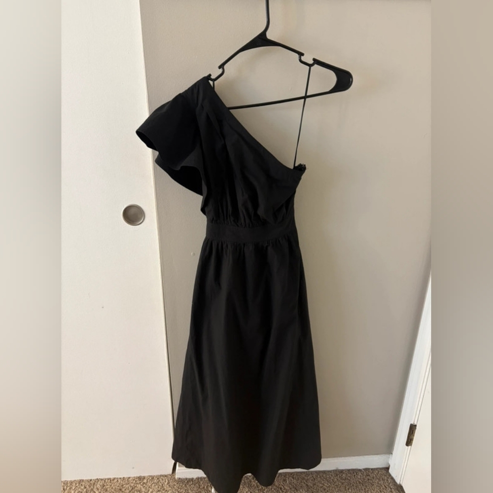 Madewell Black One-Shoulder Dress